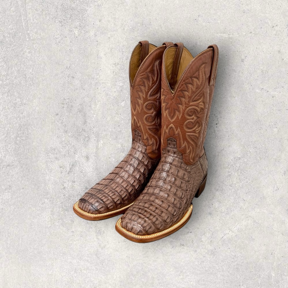 🔥🐊Lucchese Caiman Hornback Boots Sz 10D | New | Sole + Heel Protectors 🐊🔥 - Picture 4 of 14